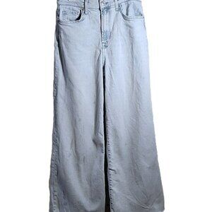 7 For All Mankind Luxe Vintage Ultra High Rise Cropped Jo Wide Leg Jeans Sz 29